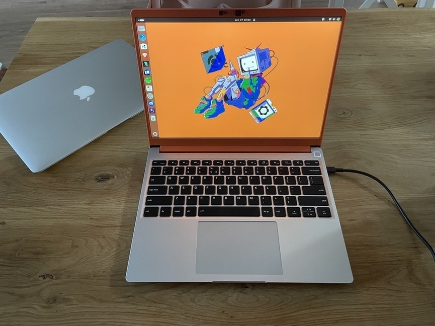 My Framework 13, with my old (2013) MacBook Air in the background